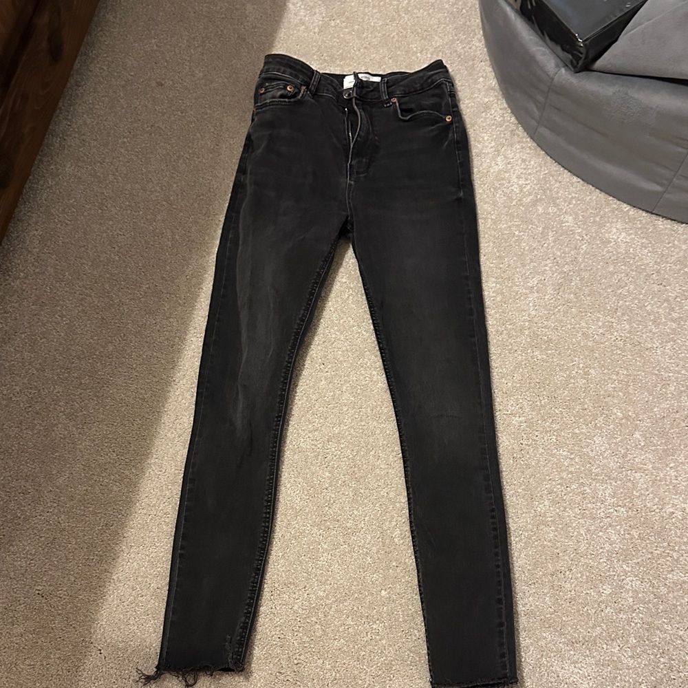 Zara Women's Dark Gray Skinny Jeans